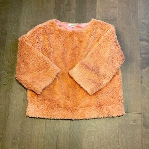 Madwell furry top in blush! Size XS